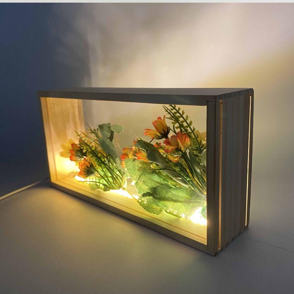 Creative Shadow Box Frame Rectangle Doll Display Stand Figures Display Case  Wedding Gift