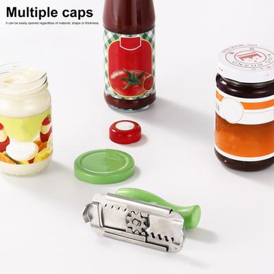 Открывалка для банок из нержавеющей стали, съемник крышек, эргономичный дизайн, открывалка для консервных банок, крышки от 1 до 4 дюймов, ручка, легкий поворотный инструмент для кухни для пожилых людей