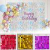 1PC Transparent Board Shimmer Glitter Sequin Backdrop Wedding Decor Square Sequin Party Supplies