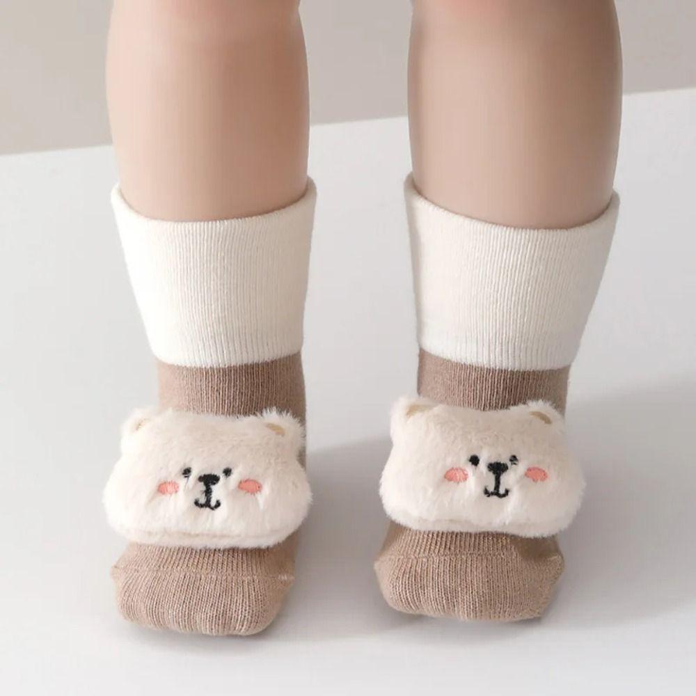 Thick Newborn Baby Socks Plus Fleece Walking Socks Warm Baby Plush Socks  Baby Boys Girls