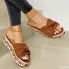 Модные женские сандалии на платформе, каблуки, босоножки на танкетке, модные женские сандалии, летняя домашняя обувь для женщин