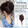 Hair Bun Hairpiece Dark Brown Messy Bun Hair Extension Women Wavy Curly Updo Scrunchie Elastic