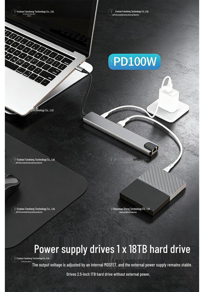 Док-станция USB-C: Адаптер расширения для ноутбука и планшета с HDMI и USB 3.0