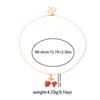 DIEYURO 316L Stainless Steel Pink Red Enamel Strawberry Pendant Necklace For Women New Trend Fashion Neck Chain Jewelry Gift