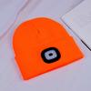 Women Men Illuminated Hat USB Charging LED Beanie Hat Headlamp Knitting Hat Unisex Winter Knit Beanie with 4 LEDs Light