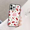Чехол для телефона с рисунком красной вишни и фруктов Для iPhone 17 Air 15 16 14 13 12 Pro Max 11 Pro Max Plus Coque Shell
