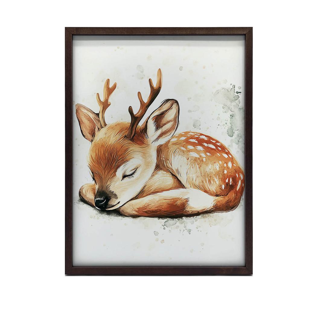 Plakat Śpiąca Sarenka Plakat Śpiąca Sarenka, 30X40 Cm, Bez Ramy, Płótno Premium Na Blejtramie