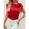 Women's Summer New Half Bow Bow Niche Design Top