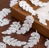 10 Pcs White Leaf Lace Trim Patch Repair Wedding Dress Decoration DlY Sewing Decoration Accessories