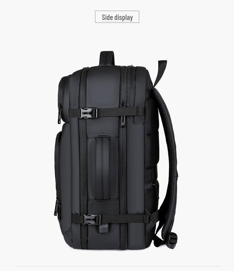 Расширяемый 17-дюймовый дорожный рюкзак: Большая вместимость, Модный, Многофункциональный для бизнеса, повседневной носки и походов