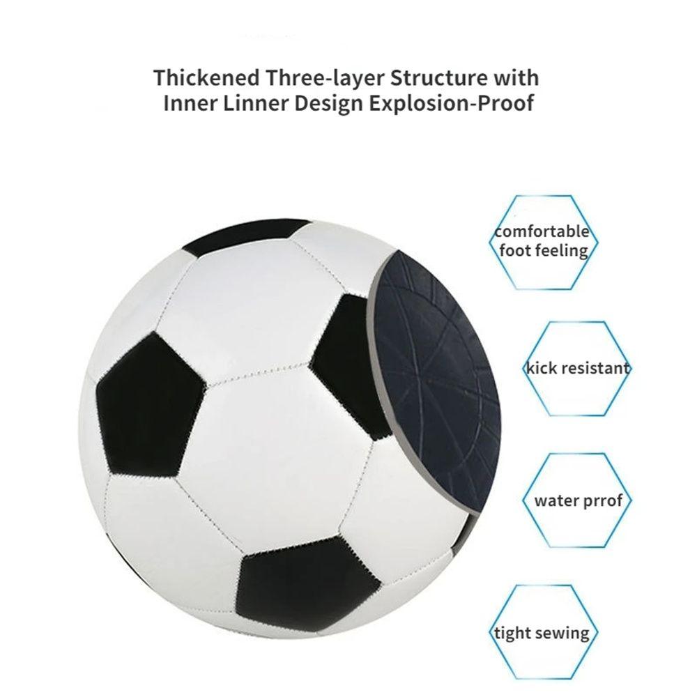 Professional Size 5 Black White Size 4 Soft PVC World Cup Football Soccer Ball Training Balls