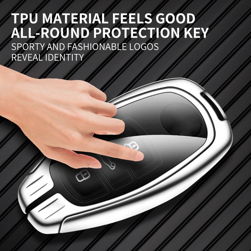 Для VOLKSWAGEN Чехол-защита для автомобильного ключа из цинкового сплава и кожи для Volkswagen VW Golf 6 Mk6 Tiguan Polo Passat CC B6 B7 К