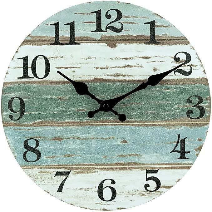 10-дюймовые бесшумные декоративные деревянные настенные часы для гостиной и спальни
