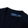 Polo Ralph Lauren Однотонный кардиган с V-образным вырезом, вышитым логотипом маленькой лошади, с длинным рукавом, мужской свитер, темно-синий MNPOSWE16821756-400