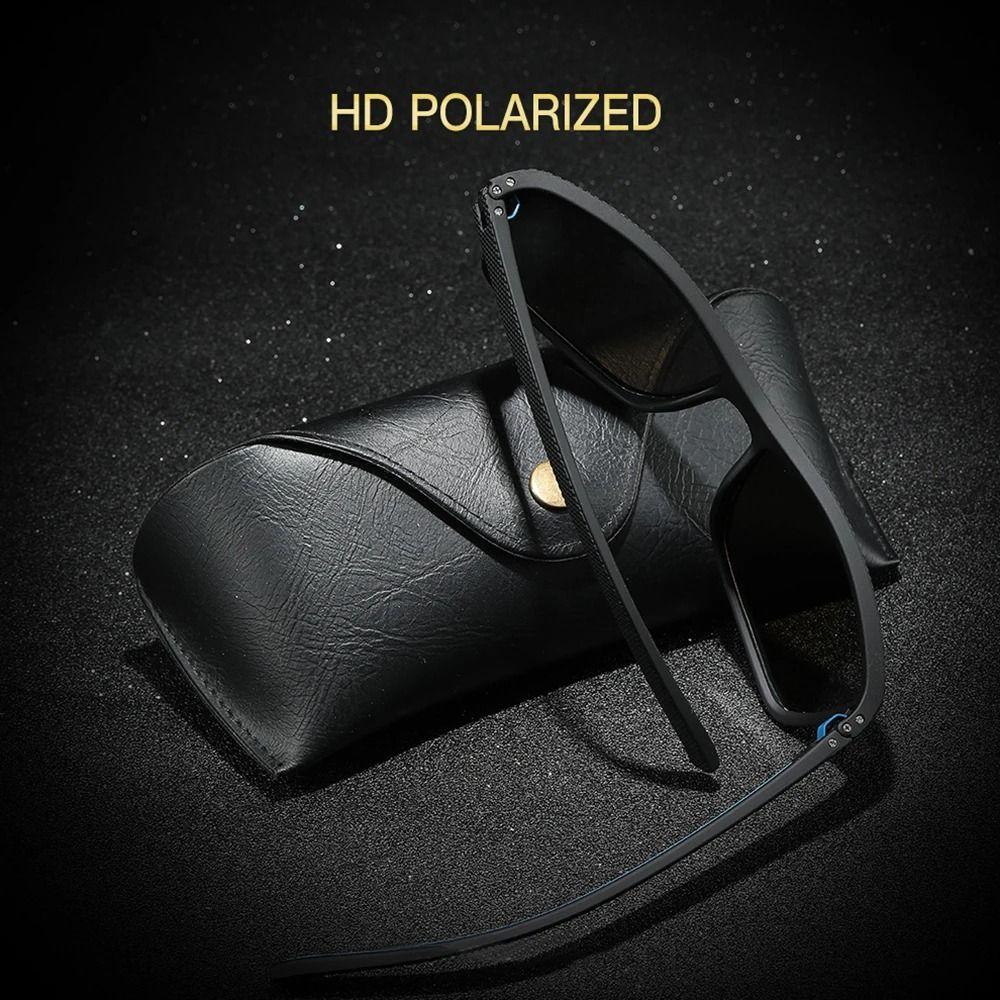 Anti-glare Fishing Sun Glasses Square Large Frame Sunglasses 2024 Polarized Sunglasses Women Men
