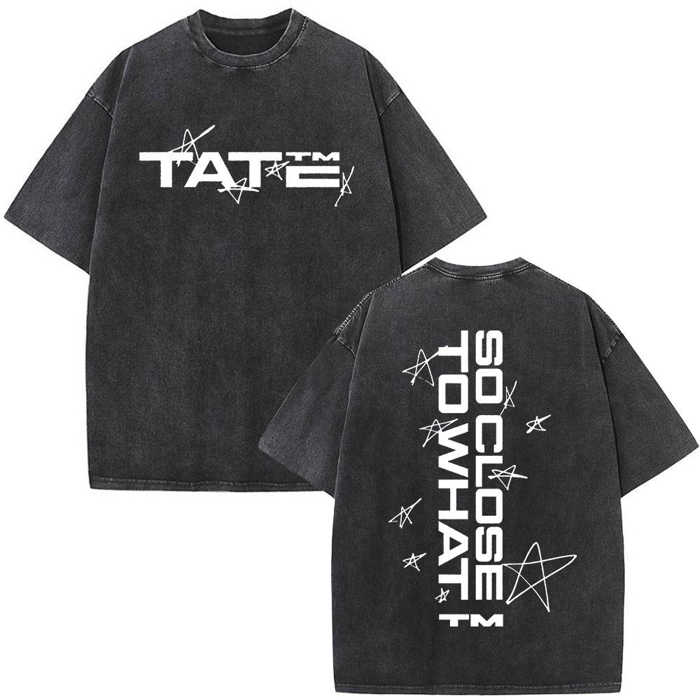 Tate McRae So Close To What Album Tour Washed Tshirt Men Women Cotton Short Sleeve Summer Vintage T Shirt Tops Fans Gift