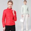 Lightweight White Duck Down Winter Women's Short Style New Solid Color Down Jacket Slim Fitting and Slim Standing Collar Lightweight Jacket Trend