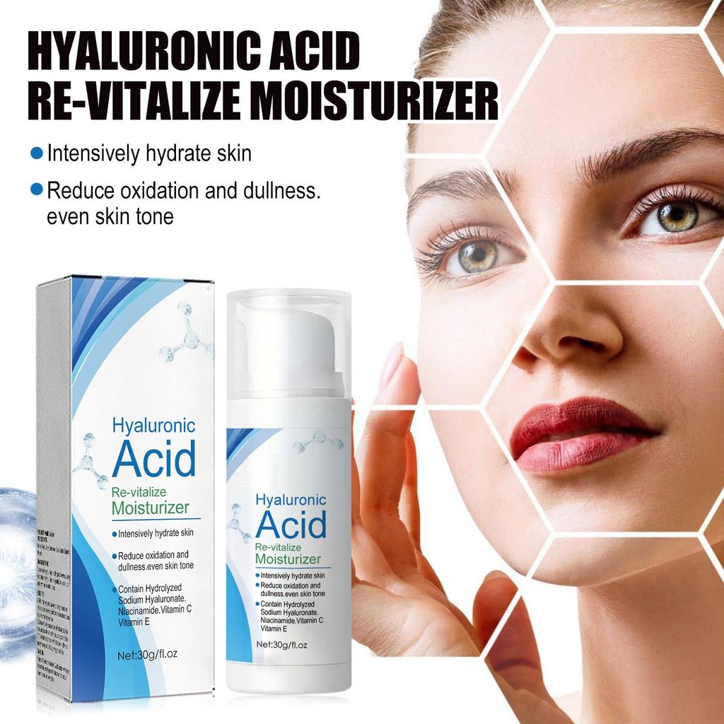 Hyaluronic Cream Moisturizing Facial Moisturizer Lightening Spots Brightening Smoothing Revitalizes Skin Elasticity 30g