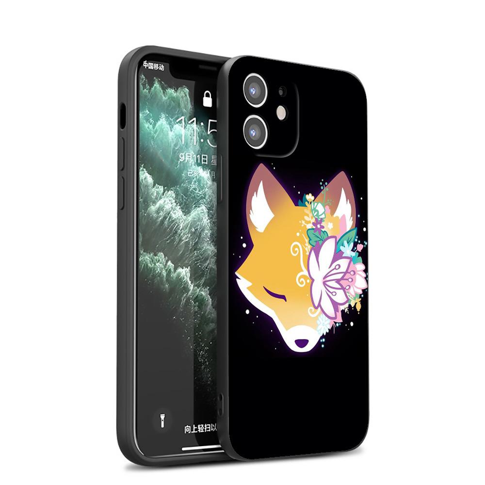 GX110 Kawaii Cute Fox силиконовый мягкий чехол для iPhone 13 12 Mini 11 Pro XS Max XR X 8 7 6 6S Plus 5 5S SE 2020
