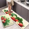 1 шт. анти-усталостные кухонные коврики, 3D весенний цветочный принт, водонепроницаемый нескользящий толстый мягкий кухонный коврик, прочный, удобный стоячий коврик для кухни