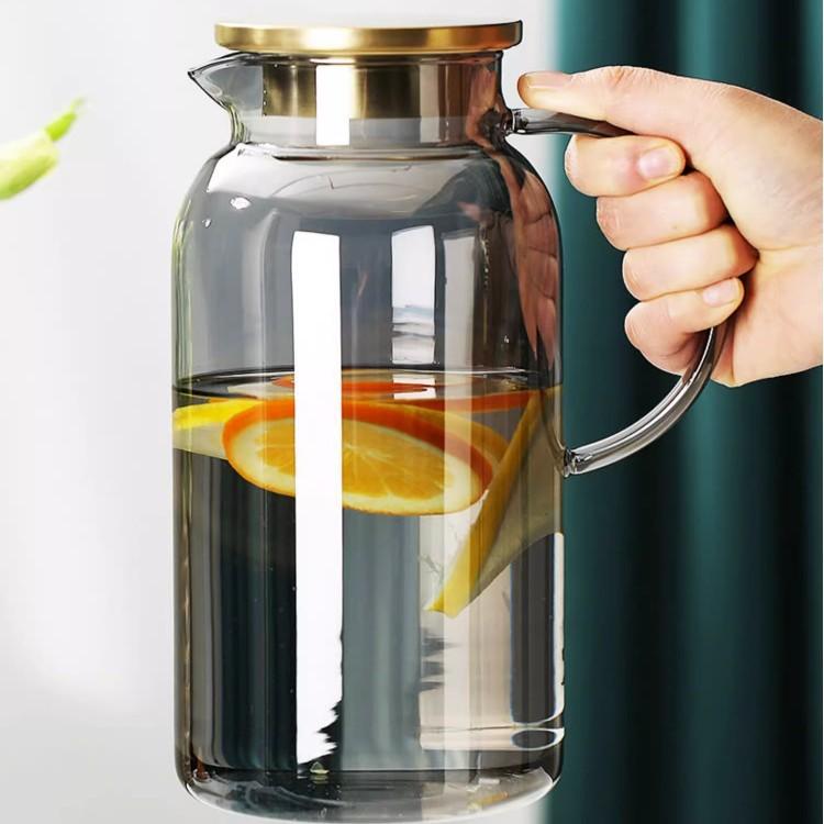 Крутой чайник стеклянный термостойкий высокоборосиликатный большой емкости бытовой для холодной кипяченой воды можно охлаждать чайник для холодной воды
