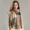 Keep Warm Imitation Cashmere Shawl Thick Shawl Wrap Fashion Plaid Scarf  Girl