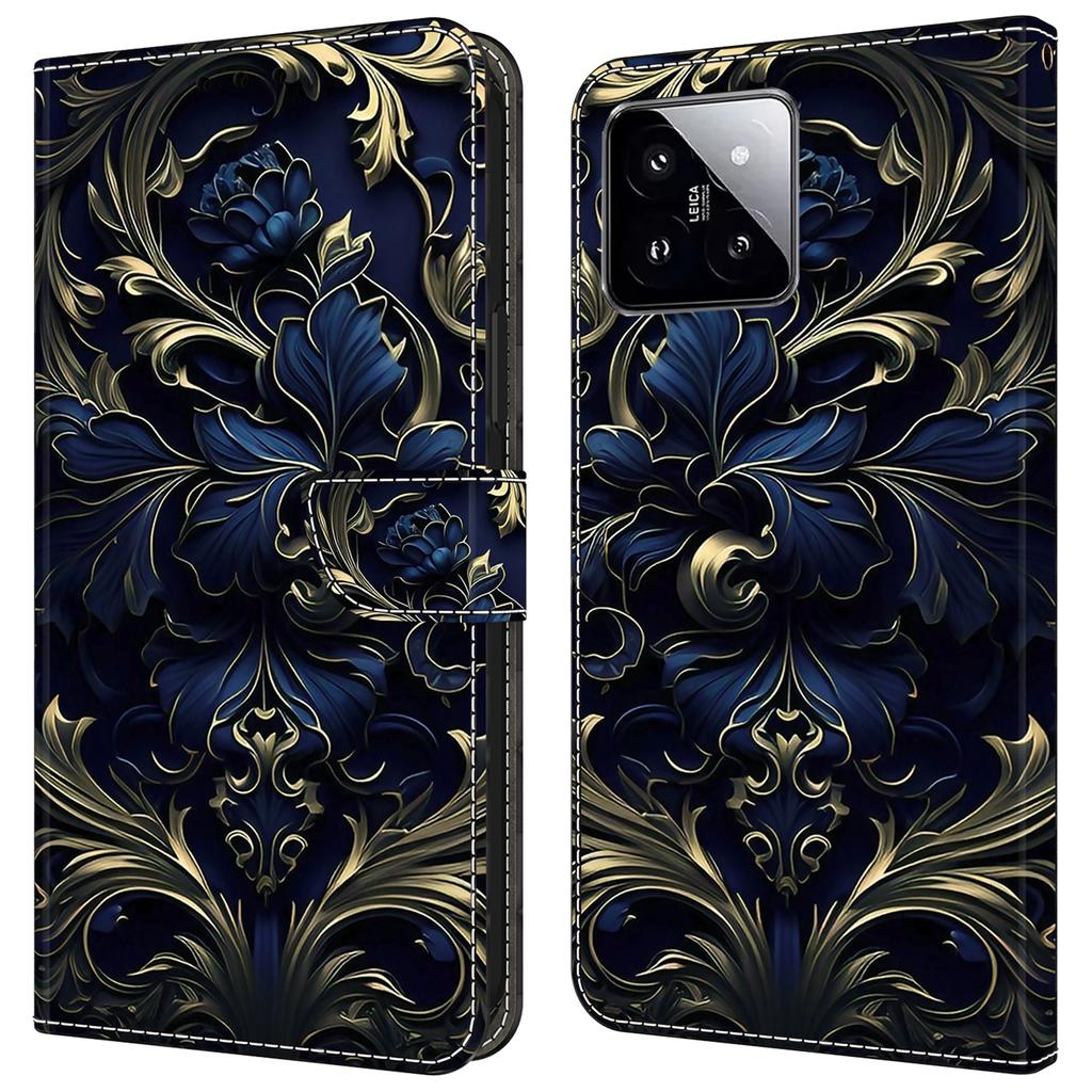 For Xiaomi 14 Wallet Case Pattern Printing PU Leather Phone Cover