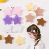 6Pcs New Cute Five-pointed Star Solid Color Plush Hair Clip Air Ring Hair Clips for Kids Fashion Headdress Baby Hair Accessories