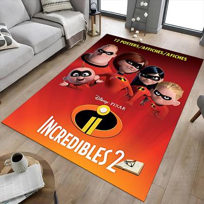 Incredibles Family Adventure Carpet For Playroom Bedroom Living Room Sofa Home Decorkids Game Area Rug Nonslip Floor Mat