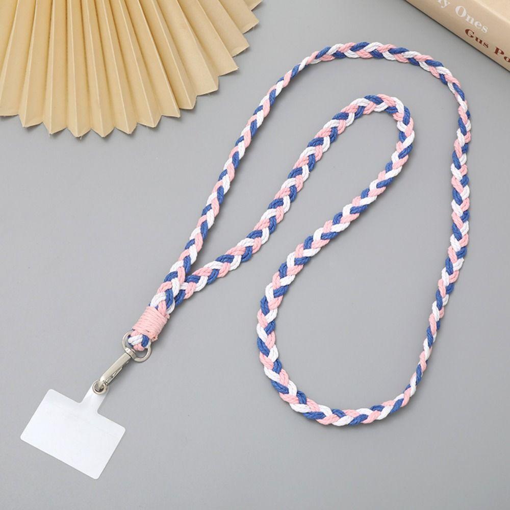 Ремешок для телефона с защитой от потери, плетеный вручную, через плечо, плетеный шнур для телефона, женский, женский