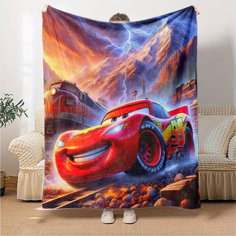 Mcqueen'S Adventure Flannel Blanket Super Soft Warm Cozy Blanket For Sofa Bed Office Travel Allseason Home Decor Gift