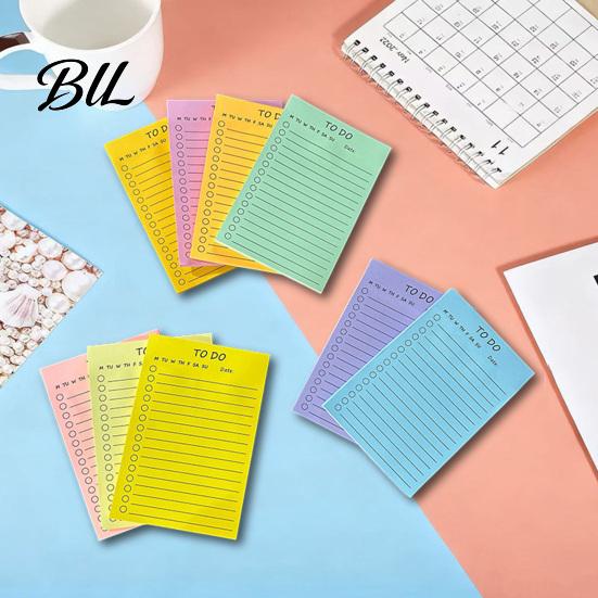 Organizing Tools for Homework Lined Fluorescent Sticky Notepad, To-do Lists with Check Boxes Page Markers Students Multi-colored Adhesive Notes,