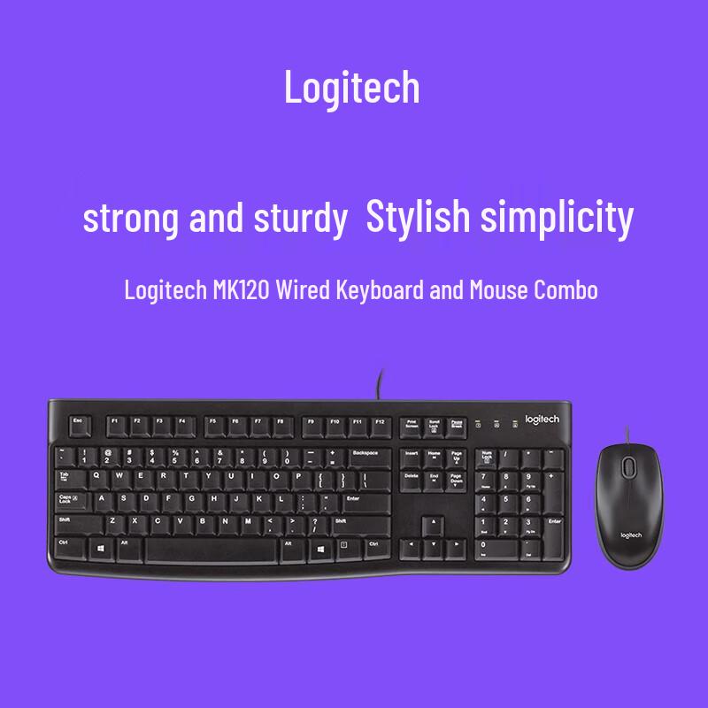 Logitech Проводной набор клавиатуры и мыши MK120