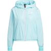 Ust Windbreaker Sports Casual Adjustable Hooded Jacket Women Jackets Ocean-Blue White HE9961