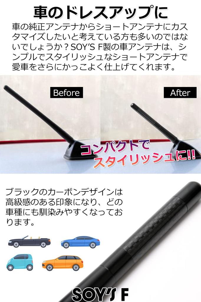 [SOY'SF] Автомобильная антенна короткая антенна (12 см/в комплект входят установочные детали) Автомобильная антенна AMFM универсальная автомобильная антенна (красный)