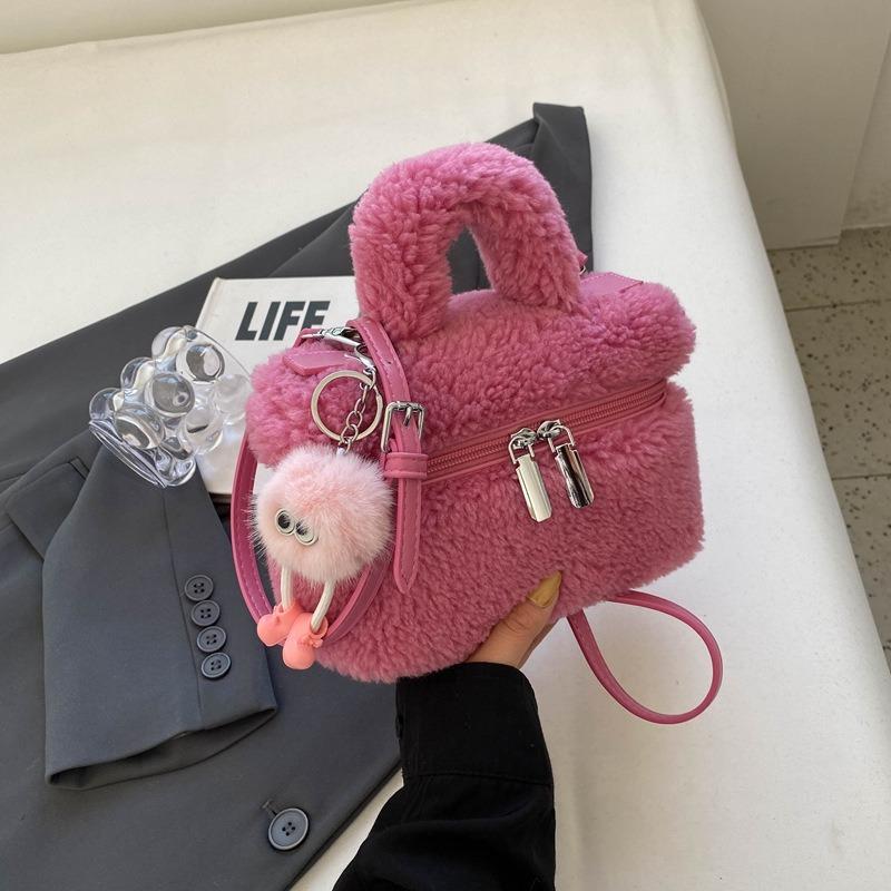 Женская сумка через плечо из овечьей шерсти, зимняя новинка, модная плюшевая сумочка