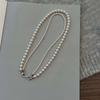 Korean Jewelry Pearl Necklace Double Layered Pearl Chain Choker Elegant Pearl Chain Beads  Party