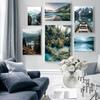Landscape Canvas Painting Home Decor Nordic Poster Wall Art Pictures for Room Design Printings for Interior Decor No Frame