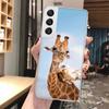 Милый мультяшный жираф, животное, мягкий чехол для телефона Samsung Galaxy S24 S23 S22 S25 Ultra S21 Plus S20 FE S10 + S24Ultra, узор, чехол