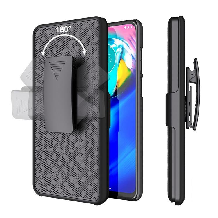 Применимо к 1111 Чехол для мобильного телефона Motorola motolaG Power Плетеный чехол-накладка Защитная крышка с зажимом-подставкой на задней панели
