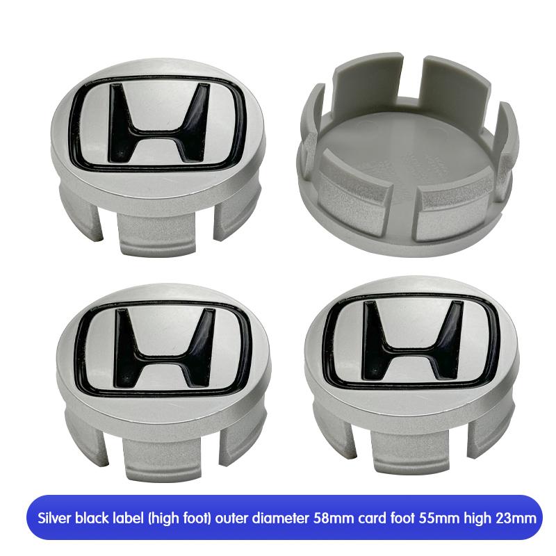 4pcs 69mm 62mm 58mm For Honda Car Wheel Center Cover Rim Hub Caps Accord Fit Jazz CRV CRZ City Alice Odyssey Badge logo Emblem