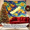 Custom Name Personalized Anime Print Tapestry, Wall Art Decor, Bedroom, Dorm, Apartment, LivingRoom, Party Backdrop, Gift for Birthday