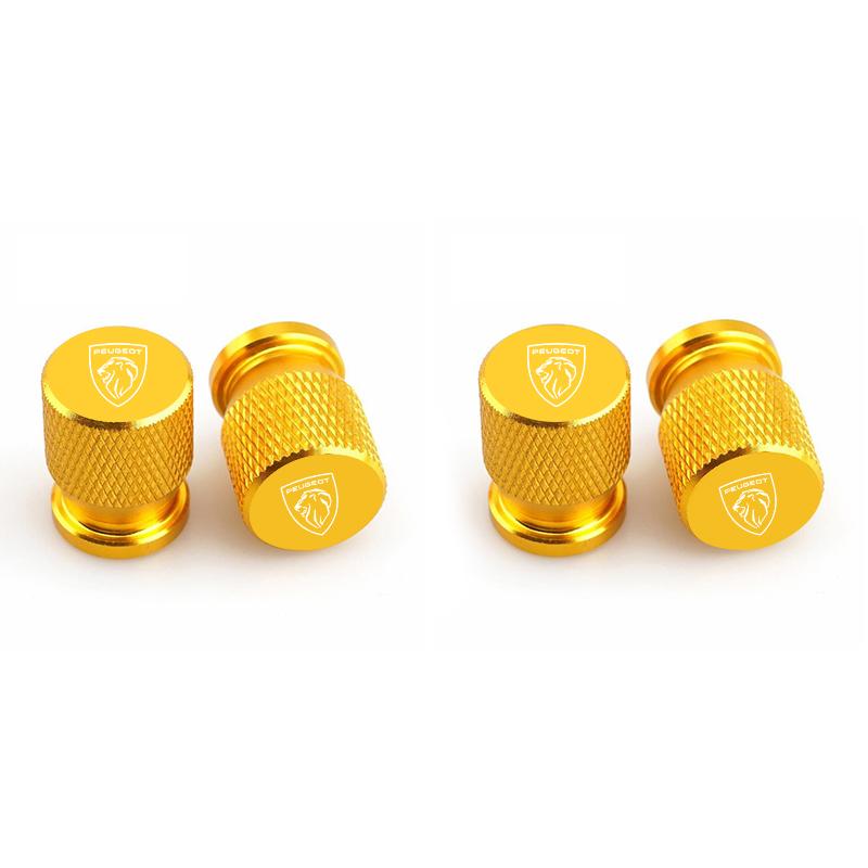 4Pcs/Set Car Tire Valve Stems Cap Tire Valve Cap Accessory For Peugeot 206 307 308 207 3008 208 407 508 2008 5008 301 Stickers