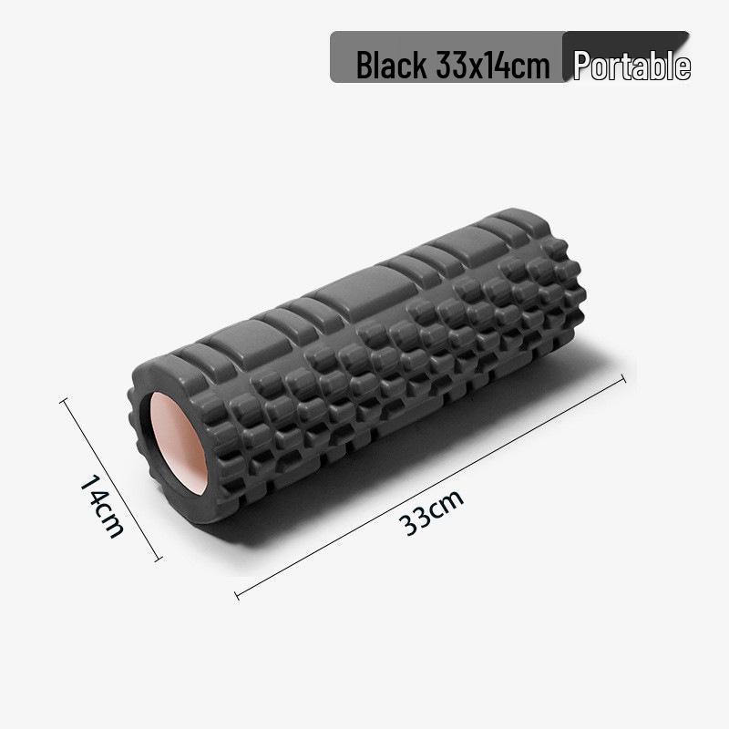Pink EVA Foam Yoga Massage Roller with Textured Design
