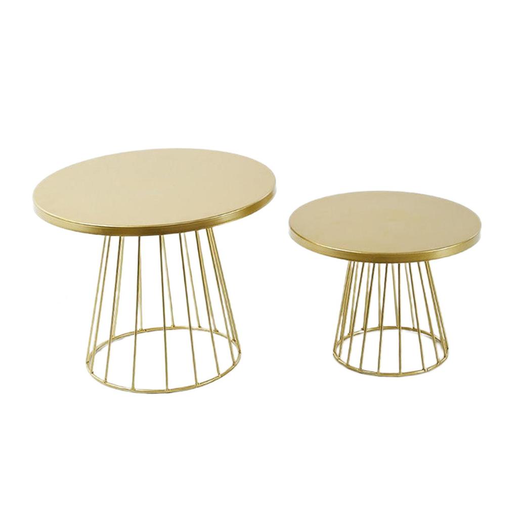 2 Packs Gold Iron Cake Stand, Round Shaped Cupcake Stands, Wedding Birthday