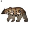 Eco-friendly Compact Craved Creative Forest Elk Ornament Crafts Wooden Elk Ornament