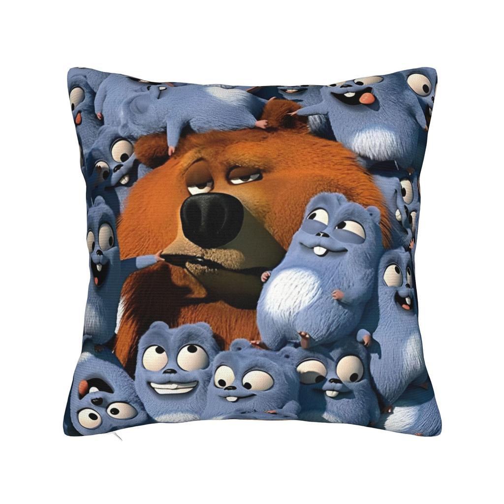 Decorative Pillow Covers Grizzy and The Lemmings Cartoon Merch Bed  Throw Pillow Case Cover Square Multi-Size