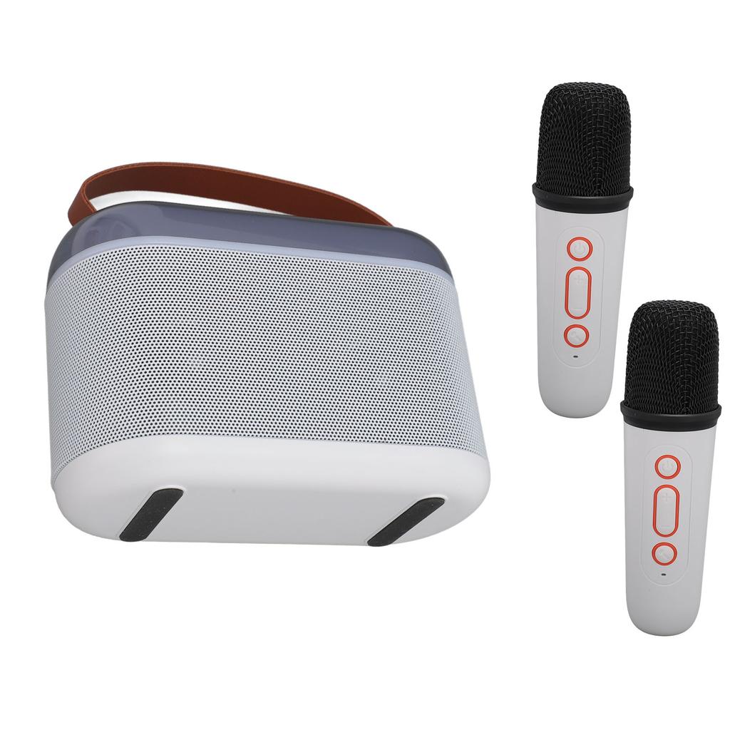 Karaoke Machine for Kids Adults Portable   5.0 Speaker with 2 Wireless Microphones RGB Light for Home Party