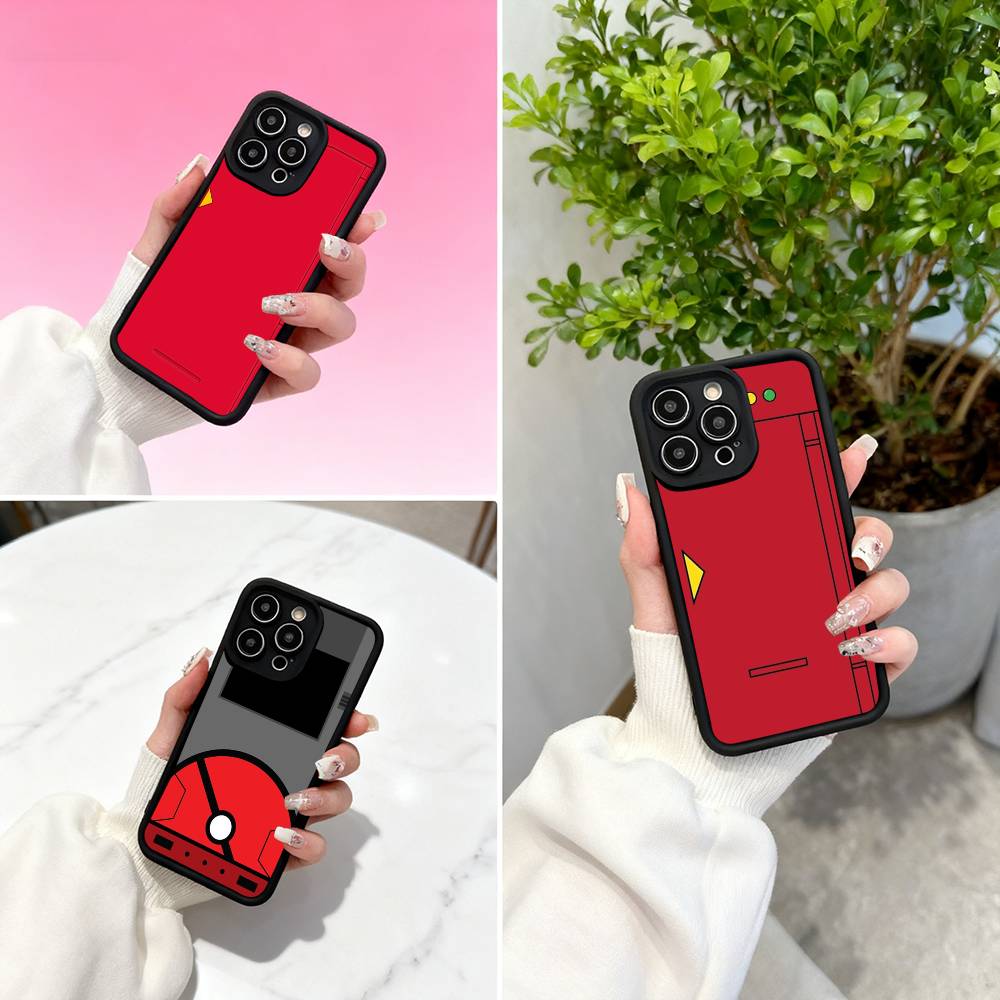 Pokedex Alt For iPhone 17 16 15 14 13 12 11 Pro Max Plus Black Full Coverage Soft Funda Silicone Cover