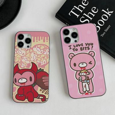 Популярный Кавайный Чехол для Телефона G-gloomyS Bears с Гофрированной Полосой Для IPhone 17 16 15 14 13 12 11 Pro Max Plus Pro Ударопрочный Чехол